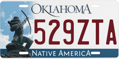 OK license plate 529ZTA