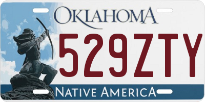 OK license plate 529ZTY