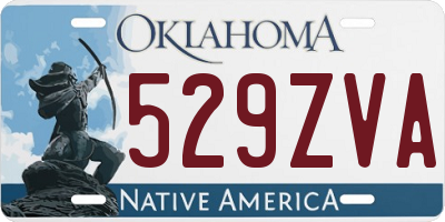 OK license plate 529ZVA