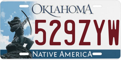 OK license plate 529ZYW