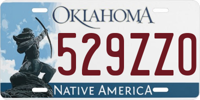OK license plate 529ZZO