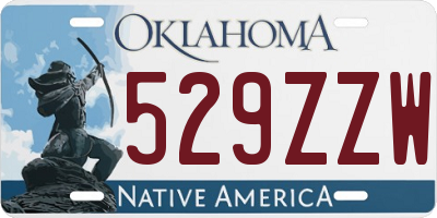 OK license plate 529ZZW