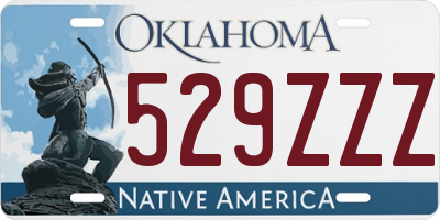 OK license plate 529ZZZ