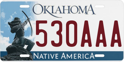 OK license plate 530AAA