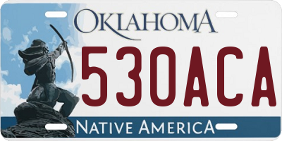OK license plate 530ACA
