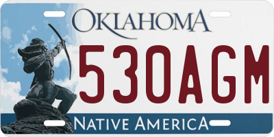 OK license plate 530AGM