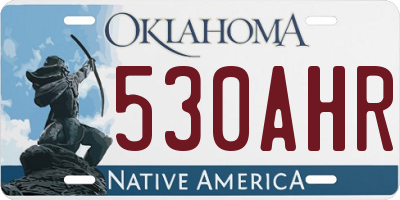 OK license plate 530AHR