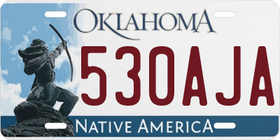 OK license plate 530AJA