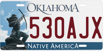 OK license plate 530AJX