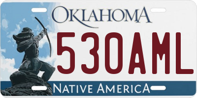 OK license plate 530AML
