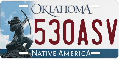 OK license plate 530ASV