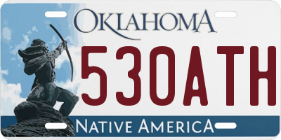 OK license plate 530ATH