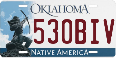 OK license plate 530BIV