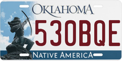 OK license plate 530BQE