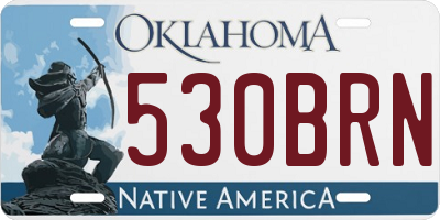 OK license plate 530BRN