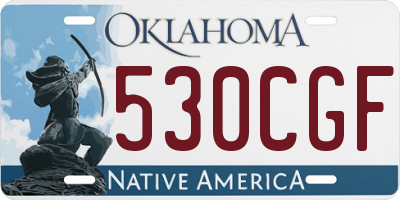 OK license plate 530CGF