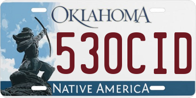 OK license plate 530CID
