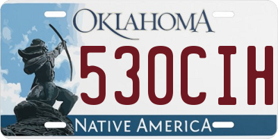 OK license plate 530CIH