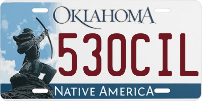 OK license plate 530CIL