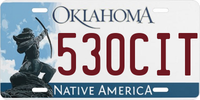 OK license plate 530CIT