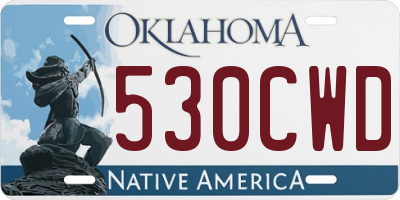 OK license plate 530CWD