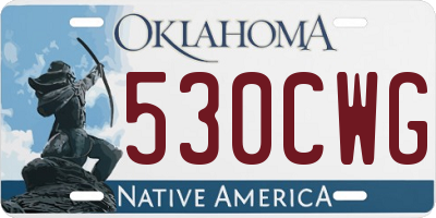 OK license plate 530CWG