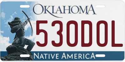 OK license plate 530DOL