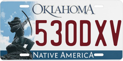 OK license plate 530DXV