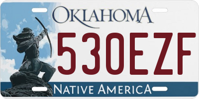 OK license plate 530EZF