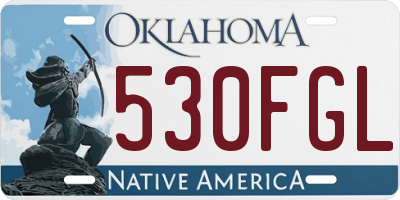 OK license plate 530FGL