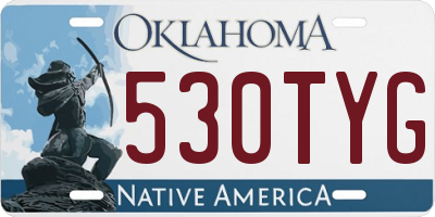 OK license plate 530TYG