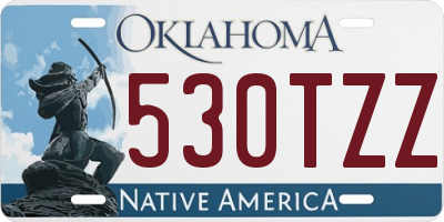 OK license plate 530TZZ