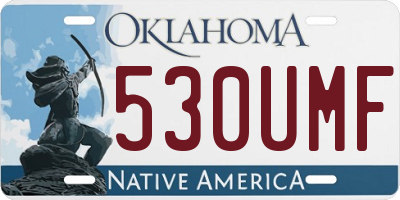 OK license plate 530UMF