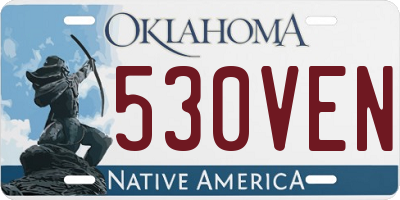 OK license plate 530VEN