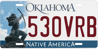 OK license plate 530VRB