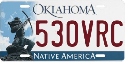 OK license plate 530VRC