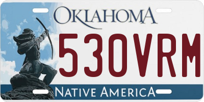 OK license plate 530VRM