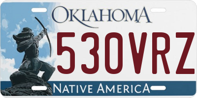 OK license plate 530VRZ