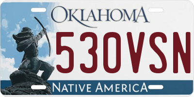 OK license plate 530VSN