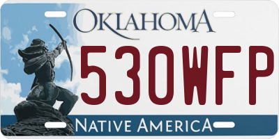 OK license plate 530WFP