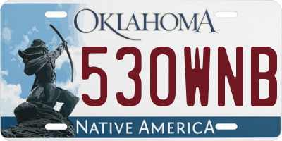 OK license plate 530WNB