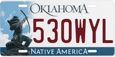 OK license plate 530WYL