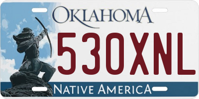 OK license plate 530XNL