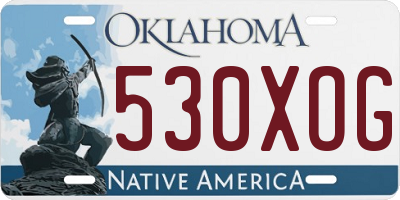 OK license plate 530XOG