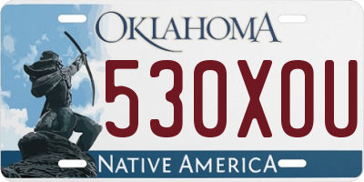 OK license plate 530XOU