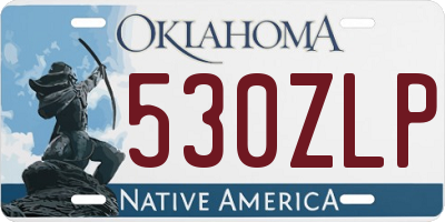 OK license plate 530ZLP