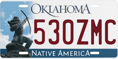 OK license plate 530ZMC