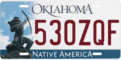 OK license plate 530ZQF