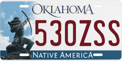 OK license plate 530ZSS