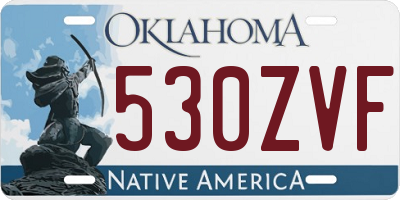 OK license plate 530ZVF